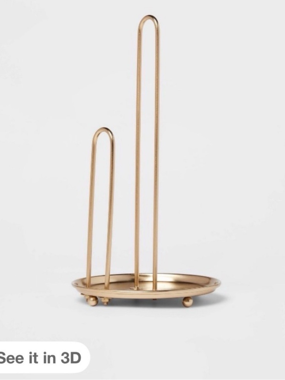 Delavan Collection Metal Wire
Paper Towel Holder Gold - Threshold
